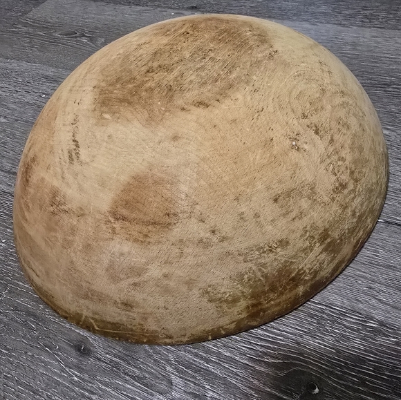 Vintage Wooden Munising Dough Bowl, Carved Bowl, Farmhouse, Primitives - Picture 4 of 5